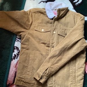 Long sleeve heavy sweater/jacket- cow boys